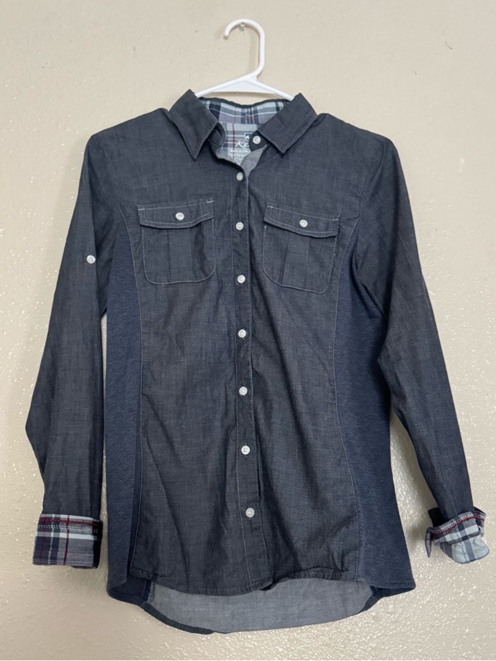 Kuhl Women’s Kiley Long Sleeve Button Down Shirt in Charcoal